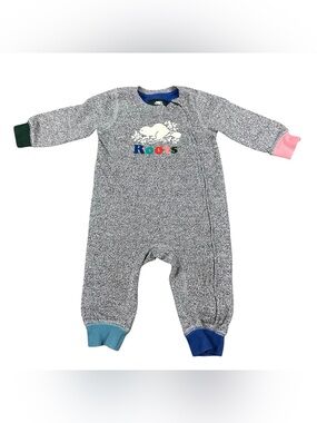 Roots Baby Boys Gray Long Sleeve One-Piece Jumpsuit 6-12 months